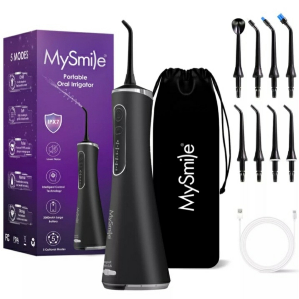 MySmile Portable Cordless LP211 Water Oral Dental Irrigator Flosser 5 Modes NEW